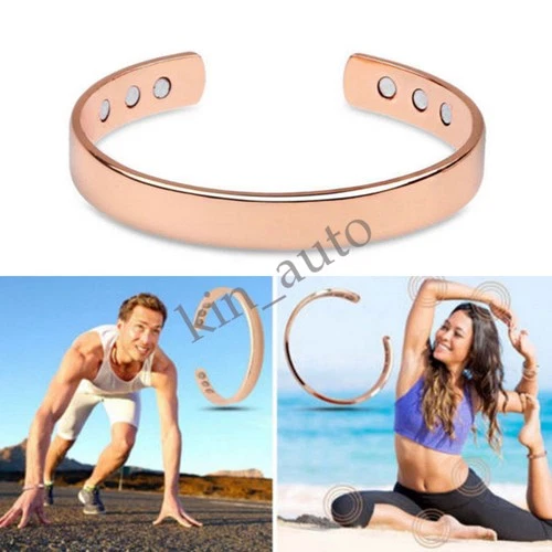 Pure Copper Bracelet Magnetic Arthritis Therapy Energy Healing Pain Relief Gift