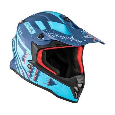 CKX Youth Matte Blue/Red TX019Y Error Helmet - 520125#