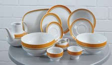 Porcelaine Arzberg blanche avec bordure orange différentes pièces au choix...