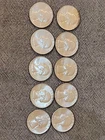 Lot Of 10 Toned Uncirculated 1964 P Silver Washington Quarters.   #057