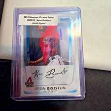 2011 BOWMAN CHROME PROSPECT #BCP42 KEON BROXTON RC AUTO - ARIZONA DIAMONDBACKS