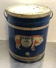 R.B. Rice's Lard Tin 25LB vintage can bucket rb rice sausage co hog pig sign