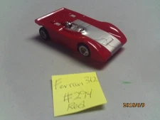 Used Riggen Vintage Slot Car 1/32 Scale Ferrari 312 Red with Silver Stripe