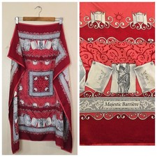 Vintage Andre Claude Canova silk French Scarf 34x34 Majestic Barriere France