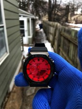 Casio G-Shock Modded Stainless Steel Case & Black Rubber Strap 🔥