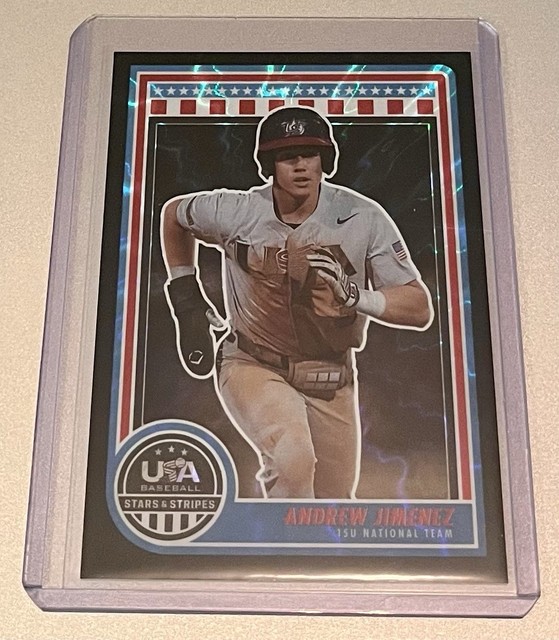 2025 Stars & Stripes Andrew Jimenez RC Rookie Card Black Lightning Spokes SP 1/1