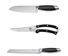 BergHOFF Moon 3pc Cutlery Set (Santoku + Poultry Shears + Bread Knife) NEW