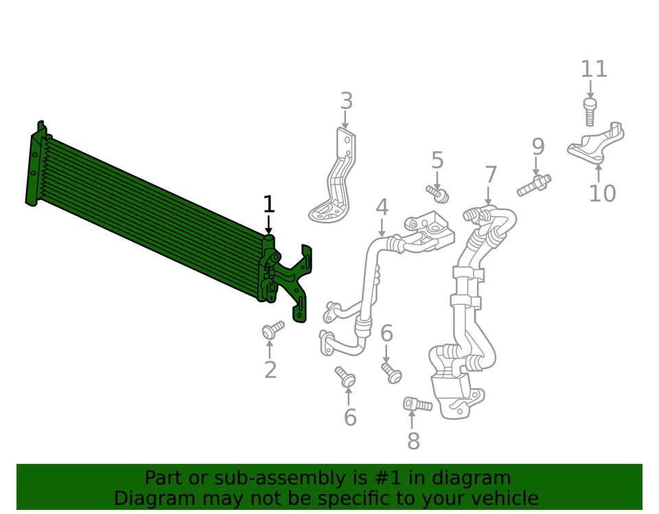 Genuine Volkswagen Oil Cooler 5QF-317-019-B - Image 2 of 2