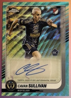 2025 Topps Chrome Mls Cavan Sullivan Rookie Auto /199 Aqua Wave Autograph Rc ️