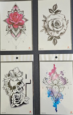 4 Sheets Premium Quality Middle Half Arm Temporary Tattoos For Men  Women 3