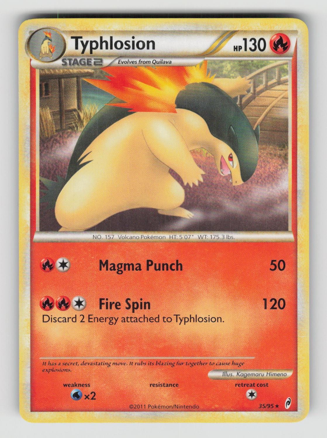 Typhlosion 35/95 Rare Call of Legends Pokemon Lightly Played