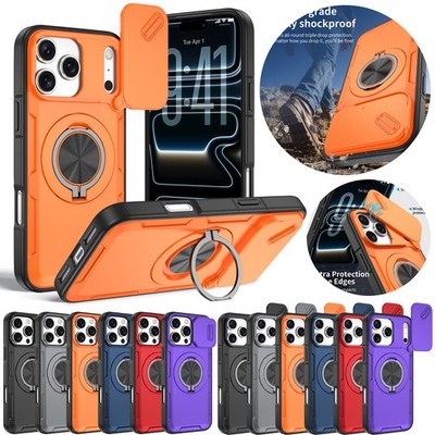 Shockproof Case + Privacy Sliding Camera Cover For iPhone 17 Pro Max 16 15 14 13