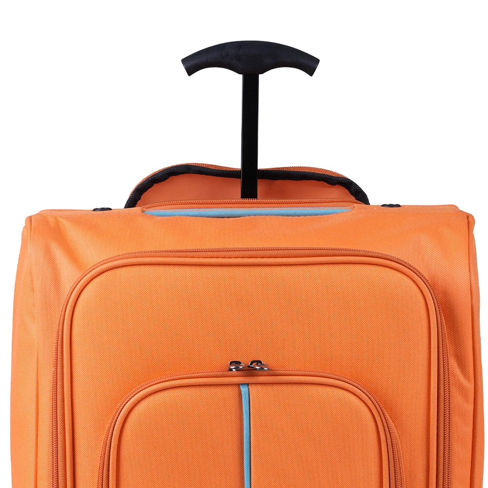 Trolley Frigo da Viaggio Valigia Morbida Bagaglio a Mano Arancione 30x20x50cm - Immagine 4 di 4