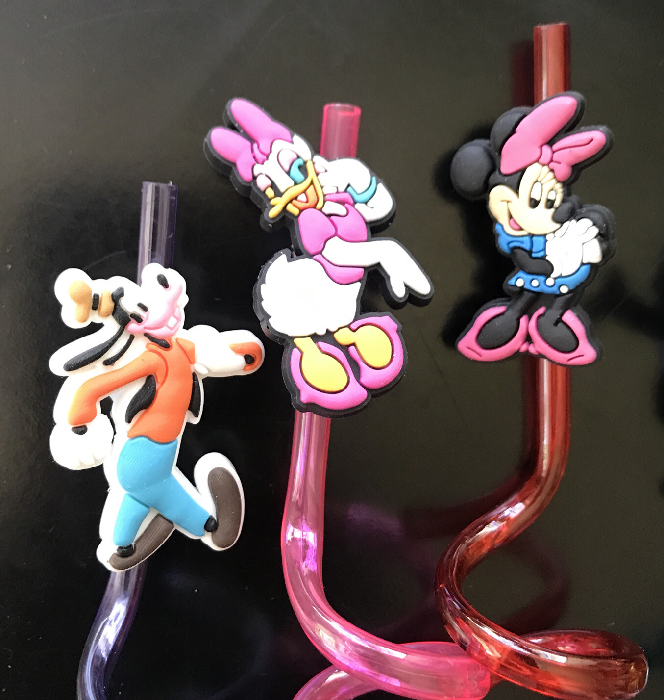 Set of 2 Vintage Crazy Straws Disney Applause Mulan Safari Pluto With Spoon  Reusable Straws With Character 