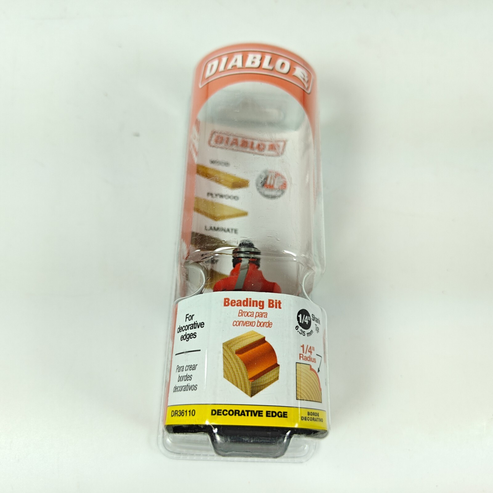 Diablo Router 1/4" Radius Beading Bit DR36110 1/4" Shank Carbide Wood