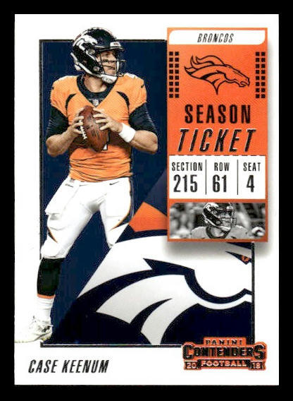 2018 Panini Contenders #69 Case Keenum Denver Broncos