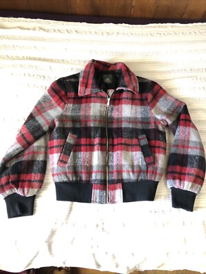 WILD FABLE Wool Blend Plaid LINED bomber Jacket POCKETS