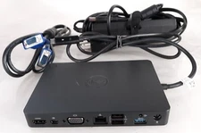Dell WD15 4K Docking Station K17A  w/ OEM 130w AC + VGA Cable