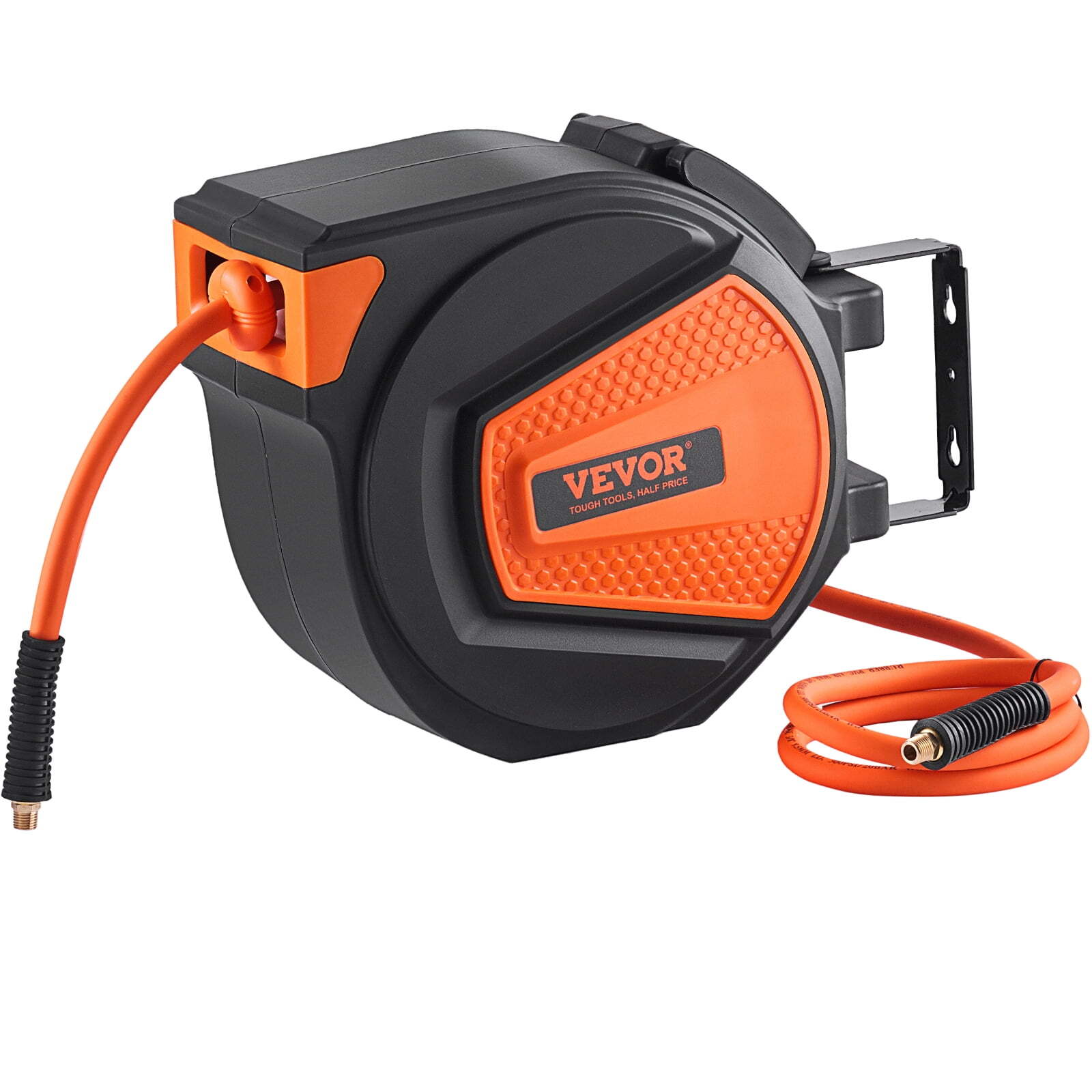 Retractable Air Hose Reel 3/8 IN x 50 FT Hybrid Air Hose Max 300PSI Wall Mount