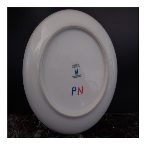 Ceramic Plate SUPREME PORCELAIN MONNO Art Deco BANGLADESH PN France N123 - Picture 7 of 12