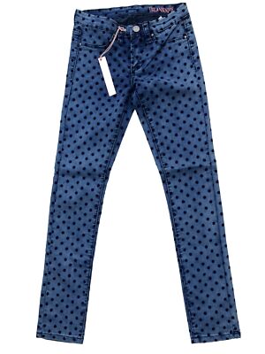 BLANKNYC Girls Spray On 10 Polka Dot Denim Super Skinny Jeans Size 10
