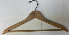 VINTAGE WOOD ADVERTISING CLOTHES HANGER HOTEL TAFT A ZECKENDORF HOTEL NEW YORK