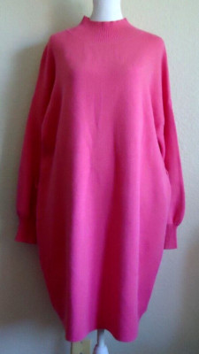 Fate women's stretch tunic sweater in sunkissed rose size-S