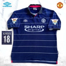 Original MANCHESTER Utd Football Shirt SCHOLES (M) 1999/00 MINT vintage UMBRO