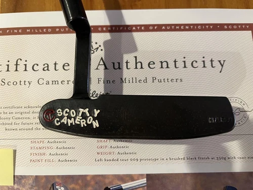Scotty Cameron Circle T putter 009 Tour Prototype Carbon Lefty 33.5 Used initial