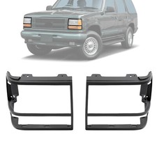 Matte Black Headlight Bezel Door Set For Ford Bronco Ii Explorer Ranger 1989-94