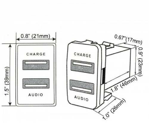 Car Dual USB Charger Audio Port Fit For Toyota FJ Cruiser Fortuner 2007-2014 - Picture 16 of 22