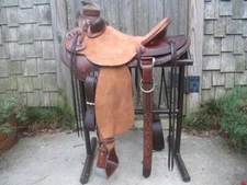 New Horse Saddle Wade Tree A Fork Western Saddle Premium Leather Roping Ranch