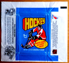 Topps NHL card / bubble gum wrapper 1976 -77, Trottier, Blight, Nyrop, Wolfe, RC
