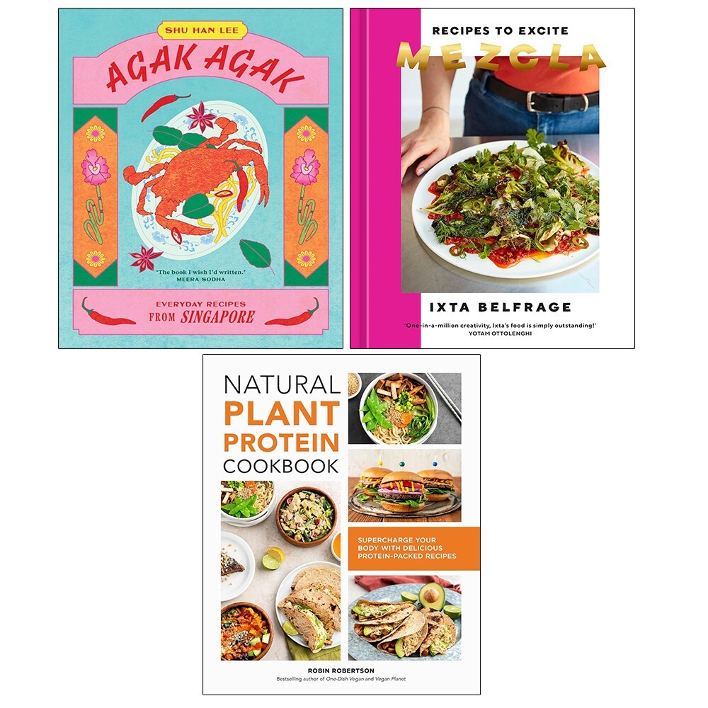 Agak Agak HB, Natural Plant Protein Cookbook, Mezcla Ixta Belfrage 3 Books Set