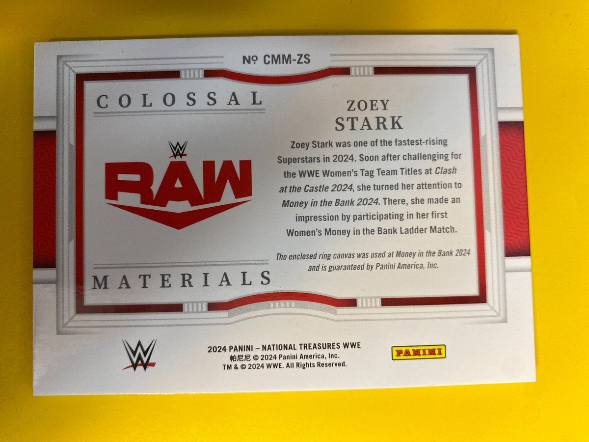 レム SPカード 10000パワー RS31624 2024 National Treasures WWE Colossal Materials Zoey
