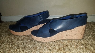 navy blue wedges