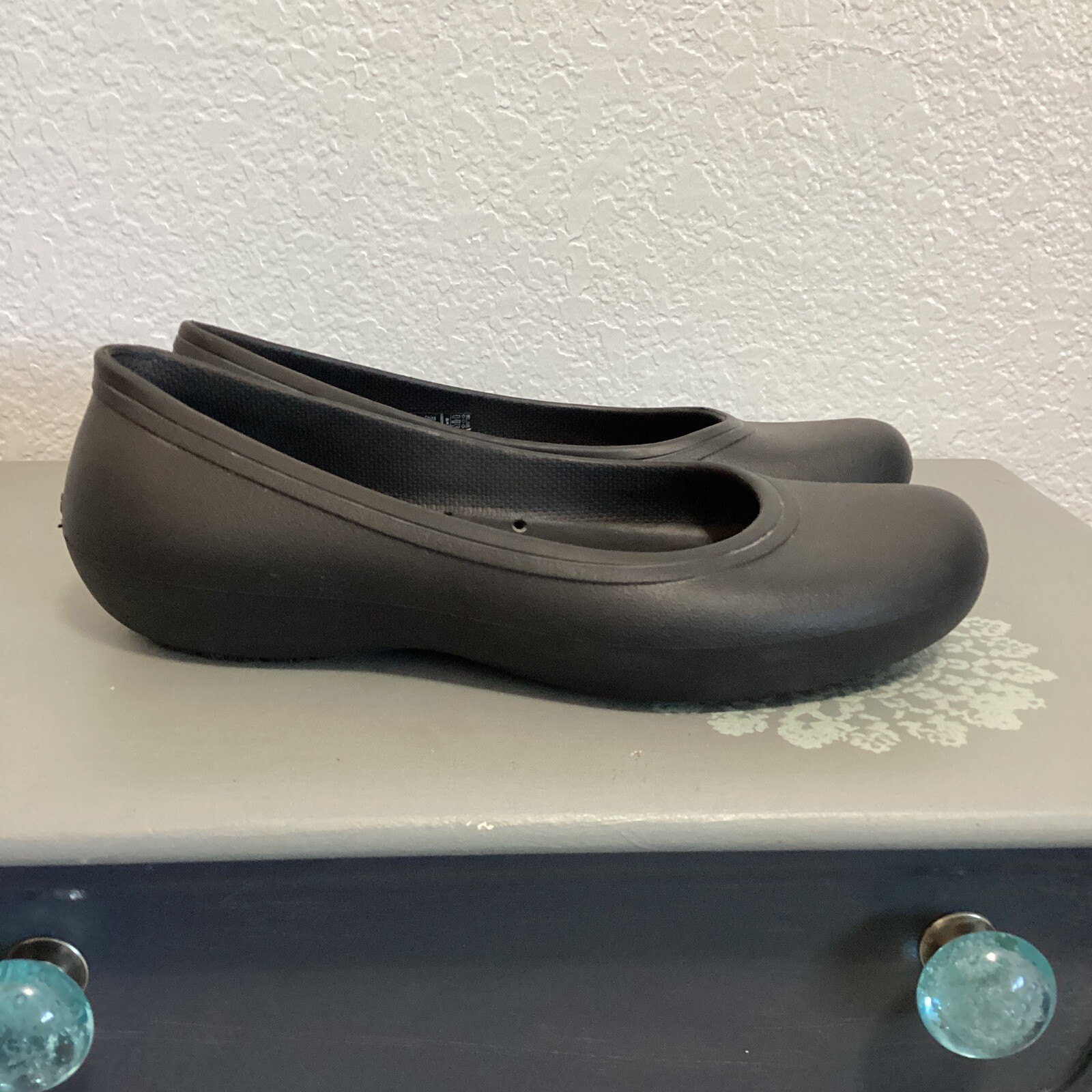 CROCS At Work Shoes Iconic Comfort Ballet Flats Matte… Gem