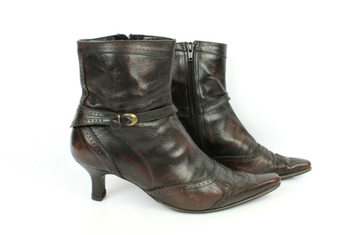 Botines Piel Marrón Matizado Fr 38 /UK 5 Buen Estado | eBay