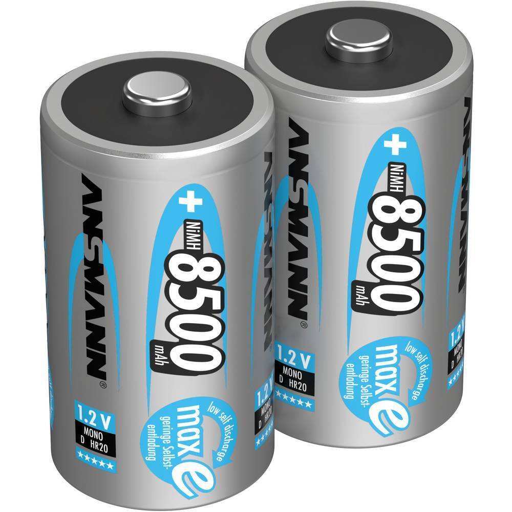 Thumbnail - 2er Multipack Ansmann Maxe Hr20 Mono (d)-akku Nimh 8500 Mah 1.2 V 2