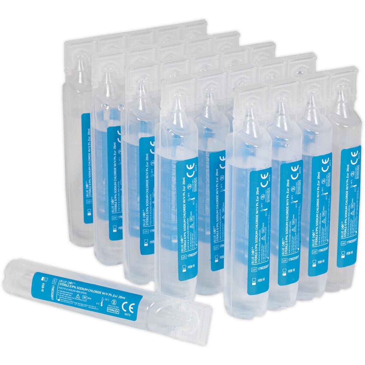 Loops 25 Pack Eye & Wound Washing Pods - 0.9% Sodium Chloride - 20Ml Saline Solution - Image 2