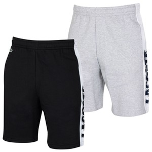 black lacoste fleece shorts