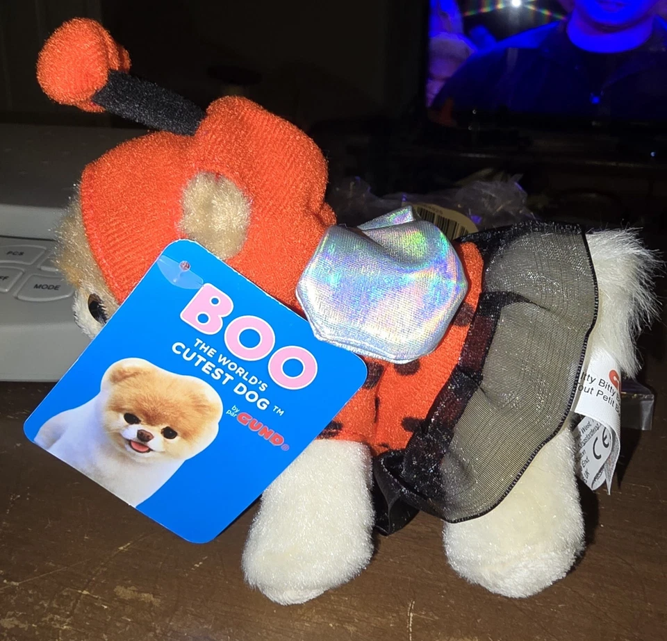 GUND 5 Inch Boo Plush Dog Ladybug Costume Soft Toy Collectible for Kids - Image 2 of 4