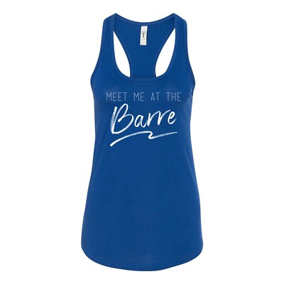Meet Me At The Barre Funny Ballet Fitness Tank - Women's Racerback, Printed In USA