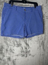 Old Navy Women  s Blue/ White Polka Dot Cotton Blend Casual Shorts Size 12