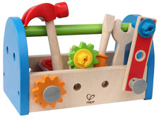 Hape Fix It Kid's Wooden Tool Box  Accessory Play Set  Missing 2 Gears