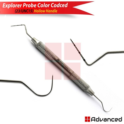 Diagnose Perio Explorer Sonde UNC15/23 farbcodierter Spiegel Dentin Bagger - Bild 2 von 5