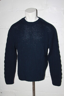 【Ralph Lauren】wool knit ネイビー Women's Polo Ralph Lauren Navy Cotton Wool Cable Knit 1/2