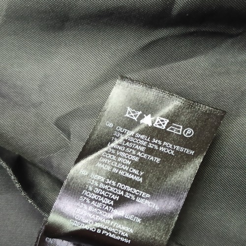 Abrigo de invierno para mujer Reiss mezcla lana talla M gris espina de arenque chaqueta - Imagen 14 de 15