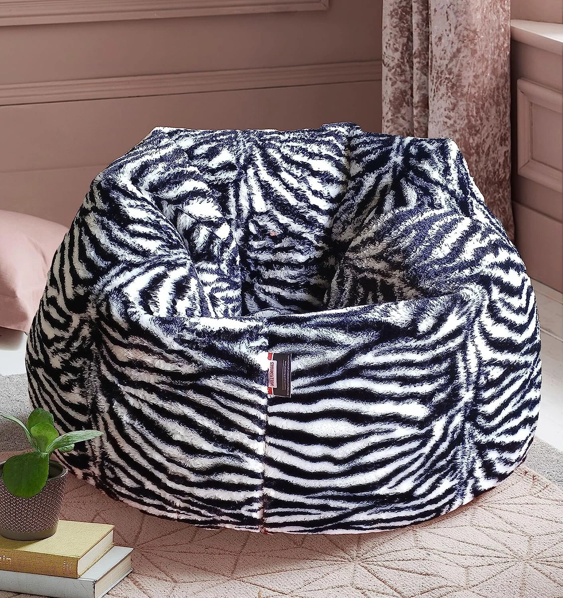 Amazon.com: Bean Bag Factory American Furniture Alliance Bean Bag Cover,  Large, Zebra Print : Home & Kitchen