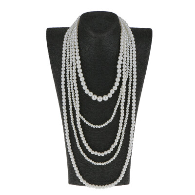 Lady Bridal Schmuck  Perle Kette Multilayer String  Perlenketten